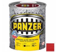 Краска "PANZER" для металла гладкая КРАСНАЯ 0,25 л (6) RAL 3020