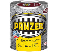Краска "PANZER" для металла молотковая черная 0,75л (6ч)