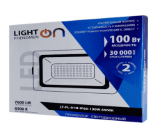 Прожектор LightPhenomenON LED 50Вт черный LT-FL-01N-IP65-50W-6500K