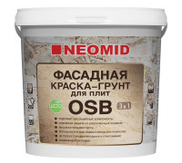 Краска-грунт Неомид фасадная для плит OSB Proff 3 в 1-м 14кг