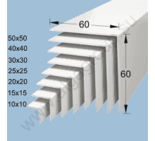 Уголок белый ПВХ 50х50мм (2,7метра)