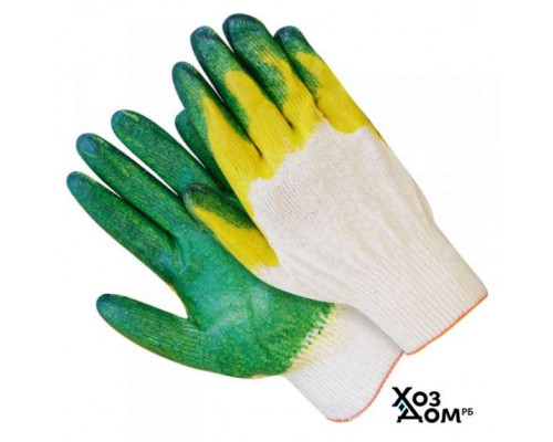 Перчатки Латекс 2-й облив (желто-зеленые)