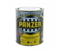 Краска "PANZER" для металла гладкая ЧЕРНАЯ 0,25 л (6) RAL 9005