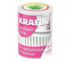 Эмаль "Krafor" для радиаторов акриловая супербелая 1,0кг
