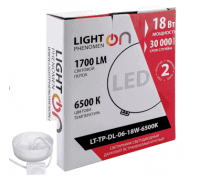 Светильник LightPhenomenON LED 24Вт круг встраив Даунлайт LT-TP-DL-06-24W-6500K с выносным драйв