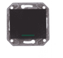 Выключатель Profitec Corsa графит мех+накл 1-клав. с индикатором скрыт.устан. (910703-М) без рамки