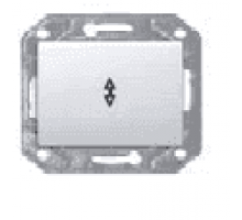 Выключатель Profitec Corsa белый мех+накл 1-клав проходной скрытая установка (910111-M) без рамки