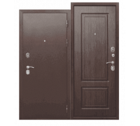 Дверь металлическая Толстяк РФ медный антик правая 10см Венге (960мм)