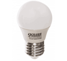 Лампа Gauss LED Elementary 6Вт свеча 3000К  Е27 420лм 180-240 арт. 33216