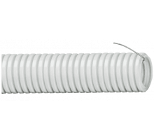 Труба гофрированная ИЭК 16мм ПВХ серая с зондом легкая (остаток 14,6м)
